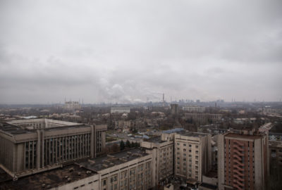 Installation of stations monitoring air pollution in Ukraine