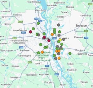 Звіт щодо стану атмосферного повітря у м. Київ та Київській області за липень