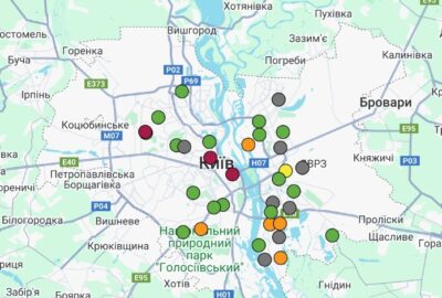 Звіт щодо стану атмосферного повітря у м. Київ та Київській області за липень