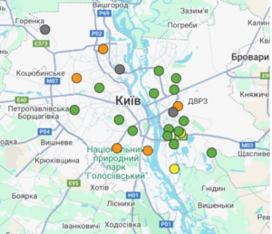 Звіт щодо стану атмосферного повітря в м. Київ та Київській області за вересень 2025 року
