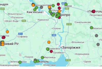 Звіт щодо стану атмосферного повітря у Дніпропетровській, Запорізькій, Харківській та Донецькій областях за липень