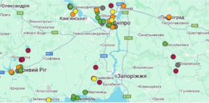 Звіт щодо стану атмосферного повітря у Дніпропетровській, Запорізькій, Харківській та Донецькій областях за вересень