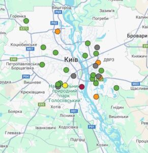 Звіт щодо стану атмосферного повітря в м. Київ та Київській області за жовтень 2025 року