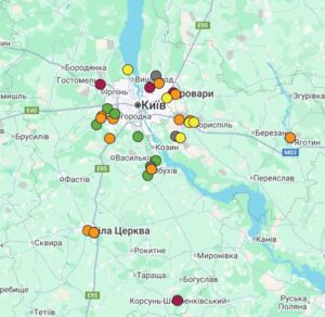 Звіт щодо стану атмосферного повітря в м. Київ та Київській області за жовтень 2025 року