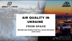 Як війна змінює повітря України: супутниковий аналіз NO₂ та ключові висновки презентації World from Space